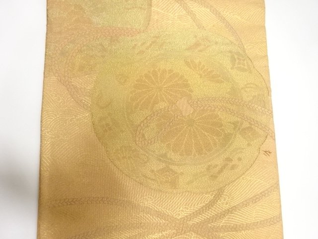  アンティーク　砂子綴れ　鏡裏模様織り出し袋帯（材料）